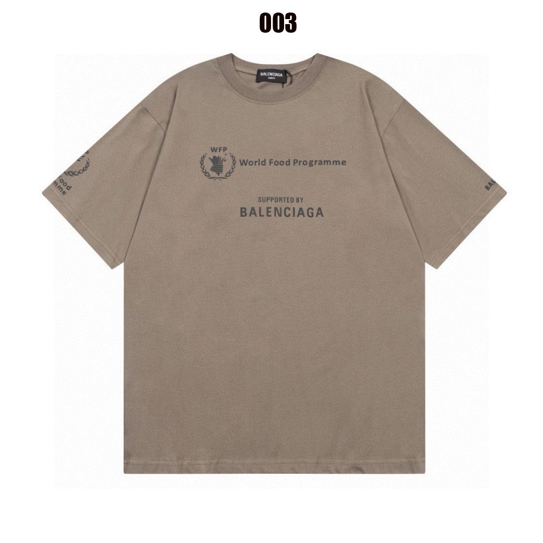 バレンシアガ 半袖Tシャツ 世界食糧計画 カップル A30579