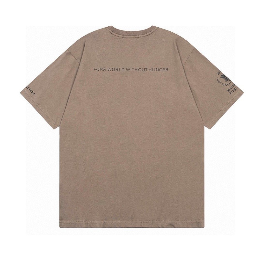 バレンシアガ 半袖Tシャツ 世界食糧計画 カップル A30579