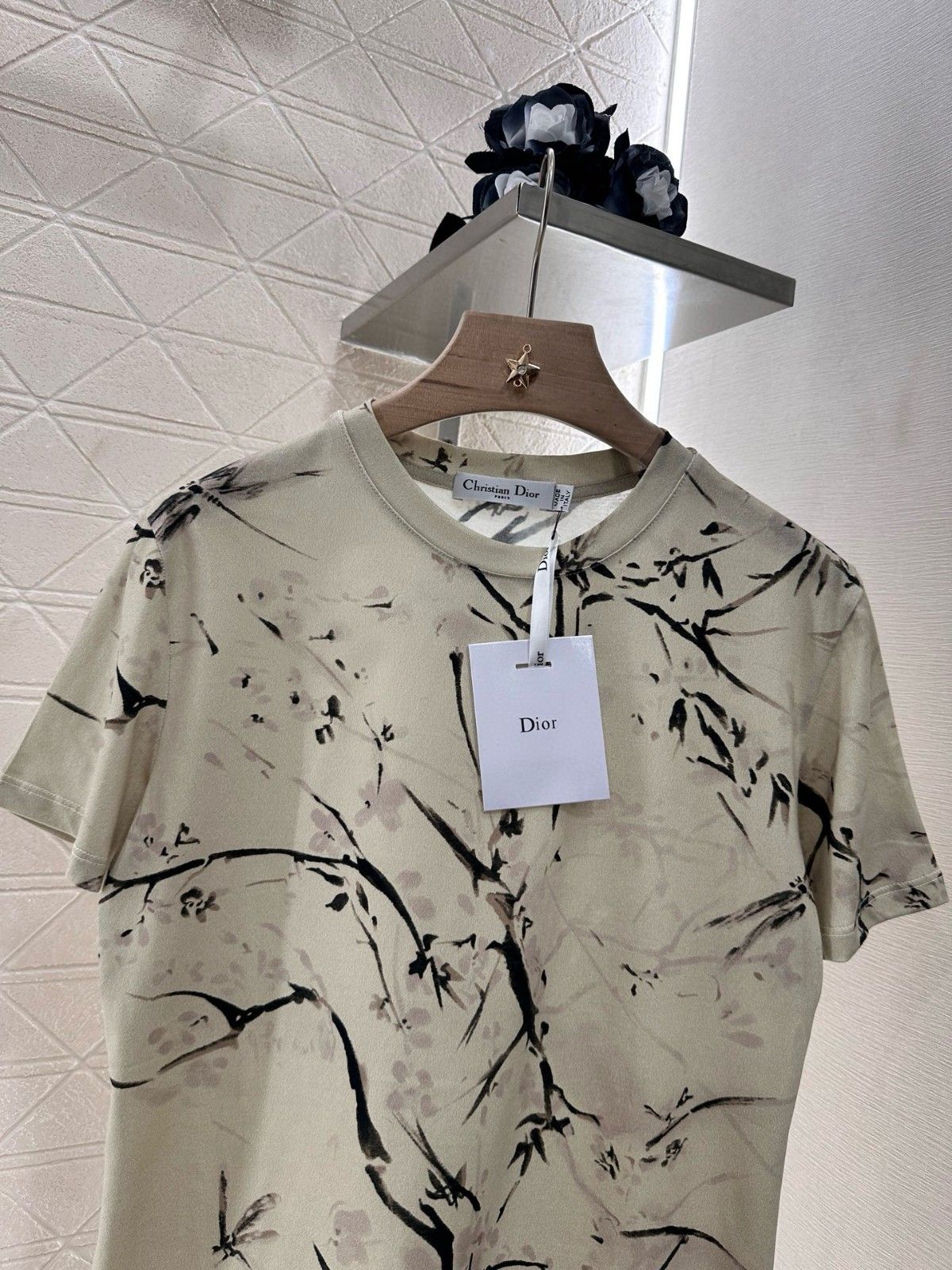 ディオール 半袖tシャツ プリント レディース向け A30588