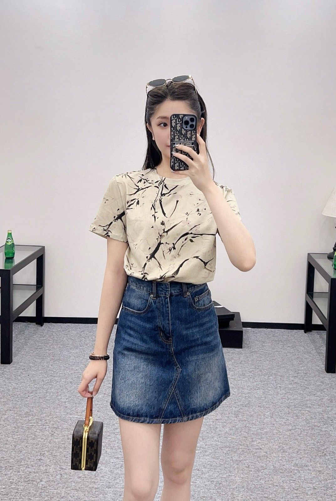 ディオール 半袖tシャツ プリント レディース向け A30588
