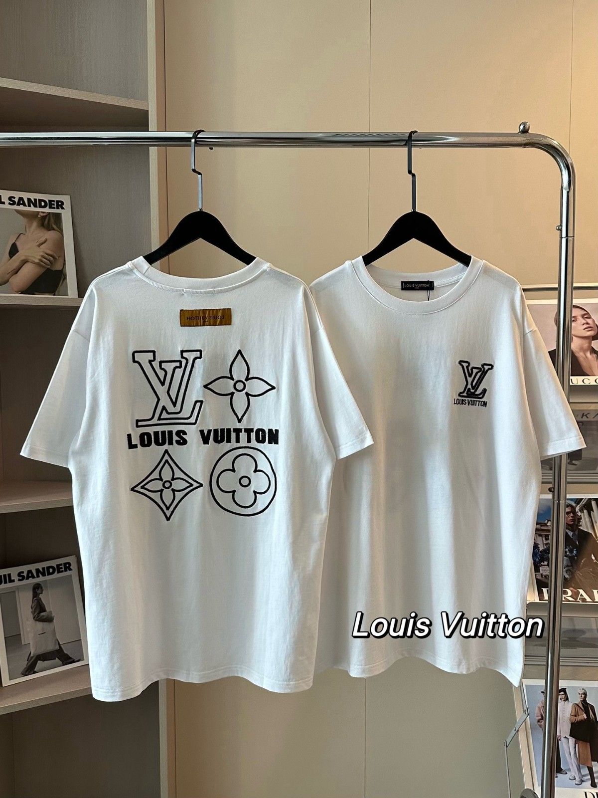 ルイヴィトン 半袖tシャツ 刺繍 日常 カジュアル A30594
