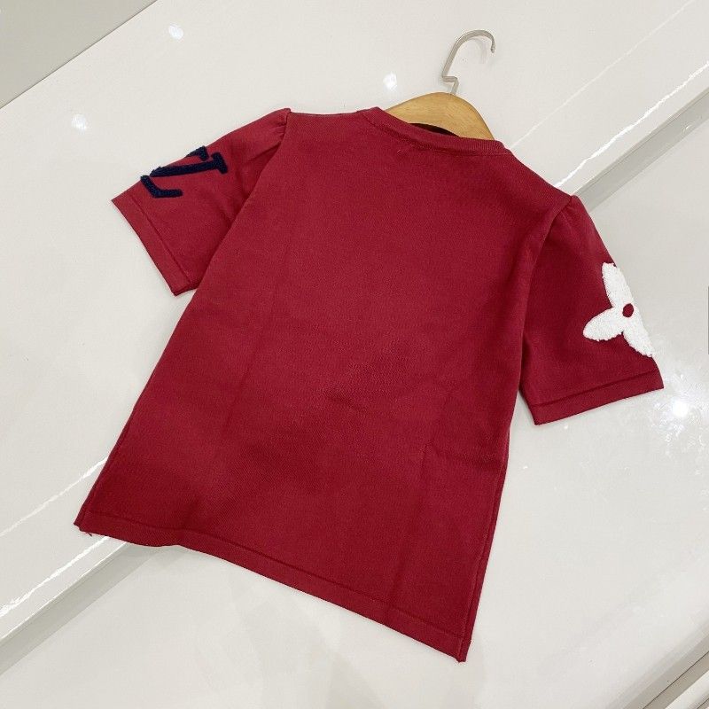 ルイヴィトン 半袖tシャツ ニット 刺繍 レディース向け A30587