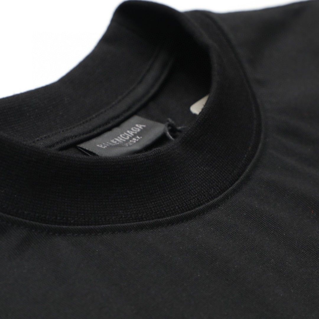 バレンシアガ 半袖 Tシャツ クラシック 刺繍 ラウンドネック A30595