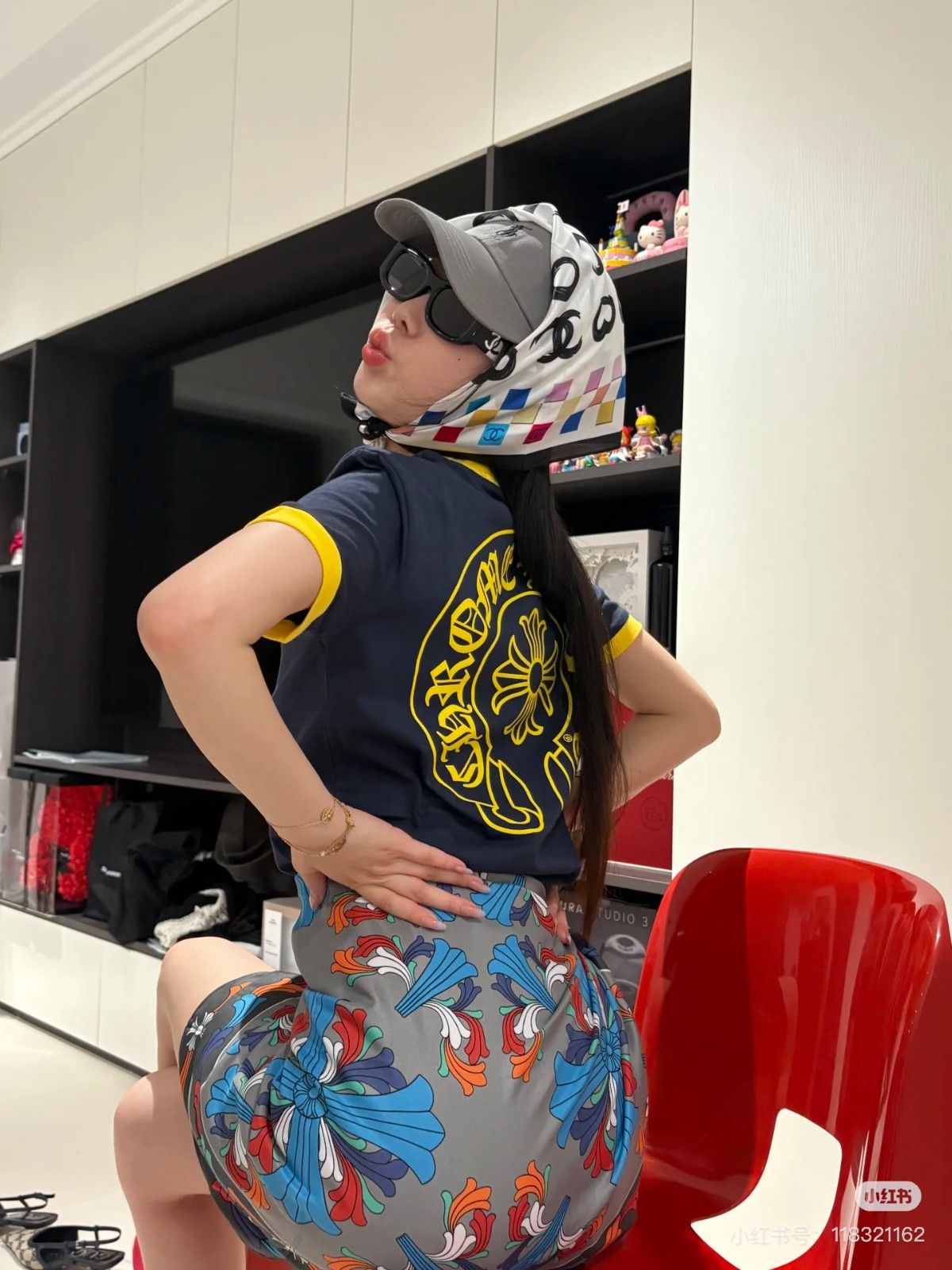 クロムハーツ Tシャツ コントラストカラー レディース向け A30593