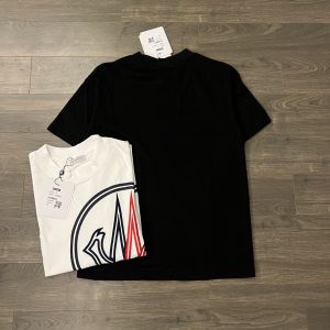モンクレール 半袖Tシャツ 大きな刺繍ロゴ カップル A30586