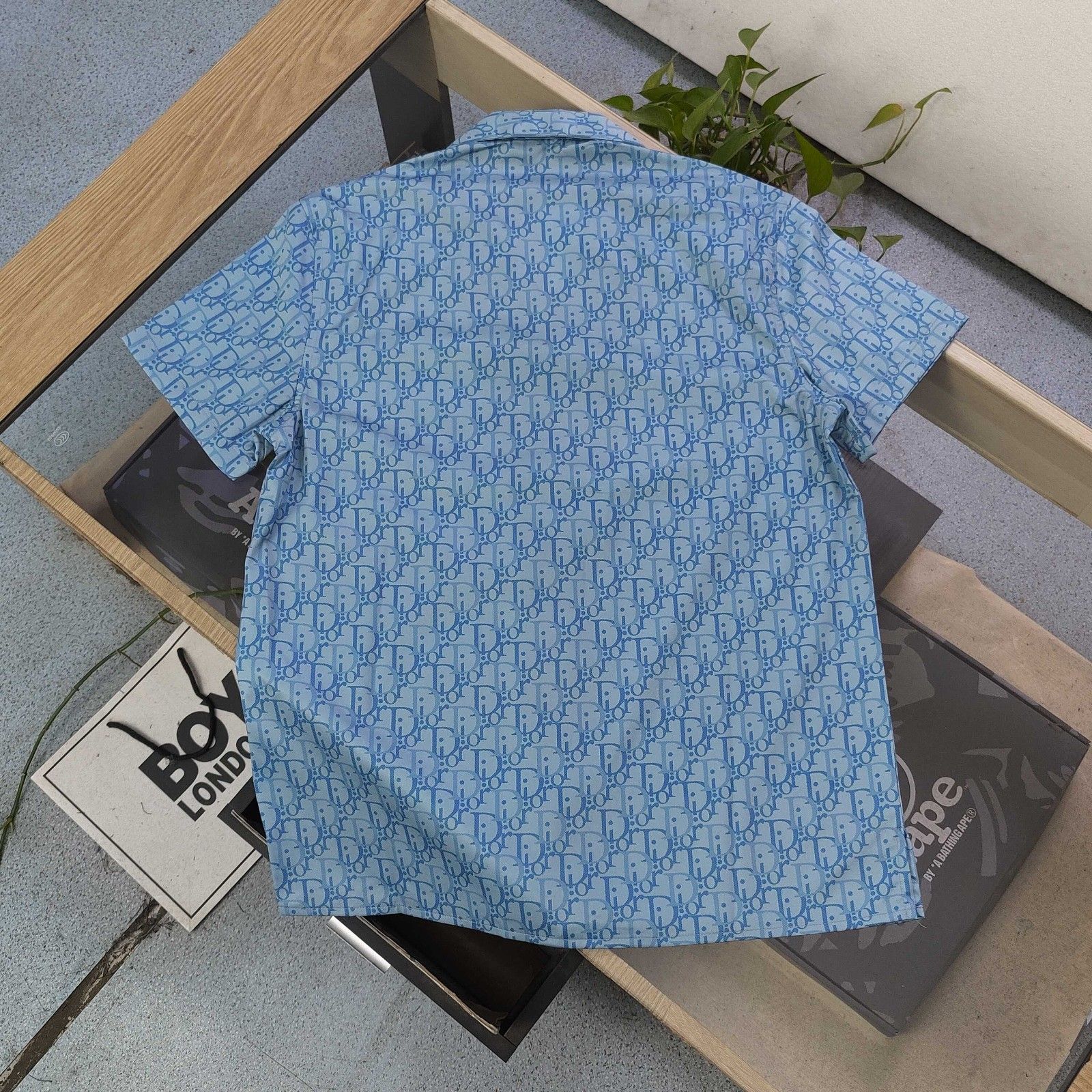 ディオール シャツ 半袖 総柄 プリント ファション A30606
