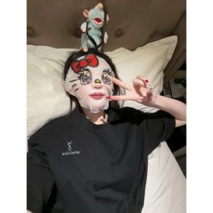 イヴ・サンローラン 半袖Tシャツ 刺繍入り 高級 ブラック A30604
