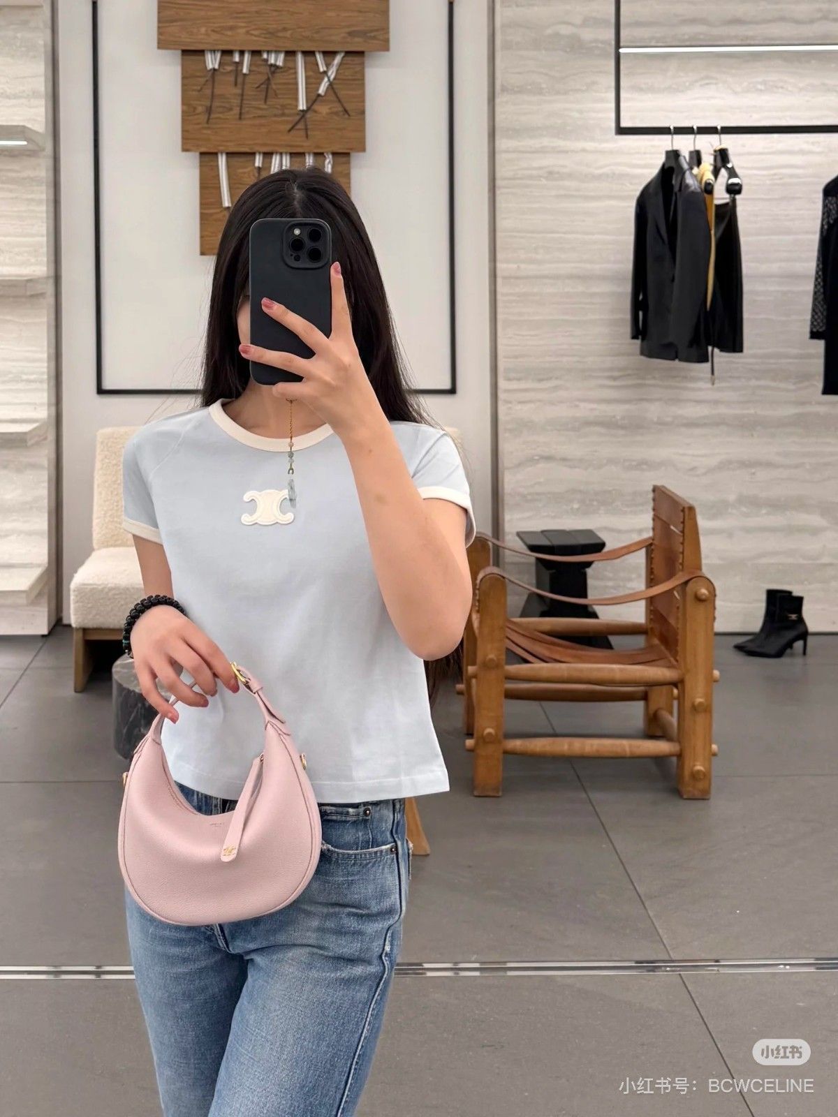 セリーヌ 半袖 Tシャツ レディース ラウンドネック A30603