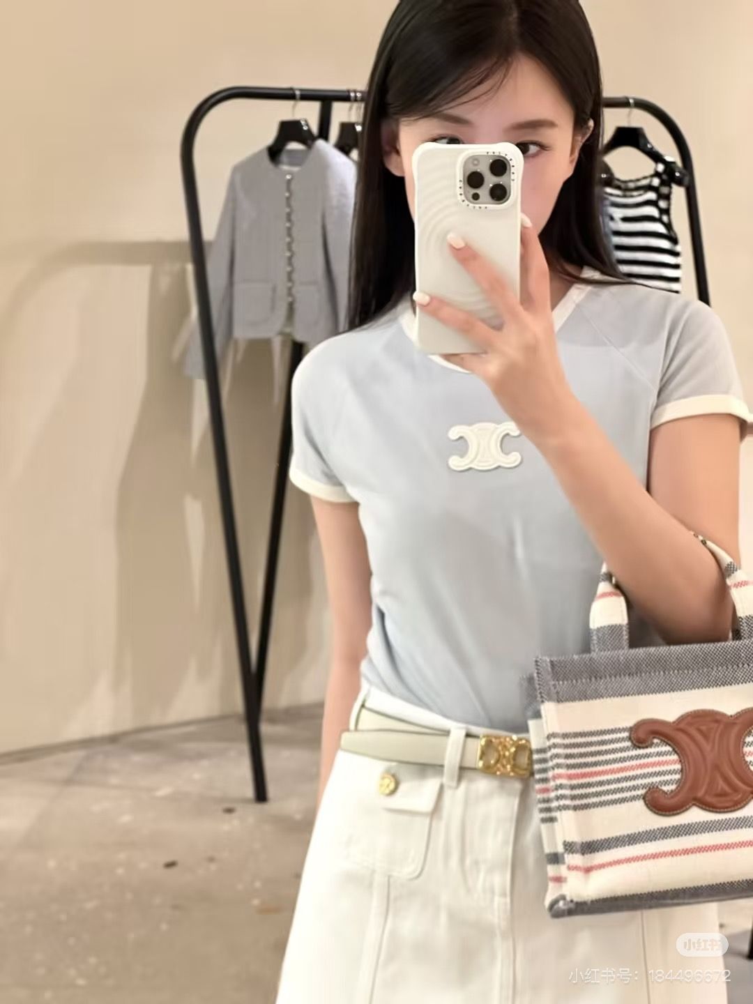 セリーヌ 半袖 Tシャツ レディース ラウンドネック A30603