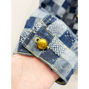 ルイヴィトン デニムジャケット ダミエ柄 刺繍 A30613 ルイヴィトン デニムジャケット ダミエ柄 刺繍 A30613