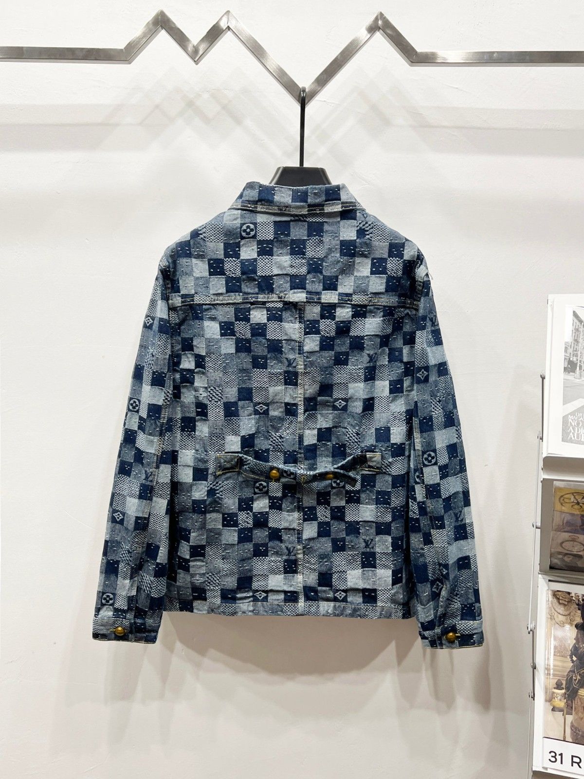 ルイヴィトン デニムジャケット  ダミエ柄 刺繍 A30613