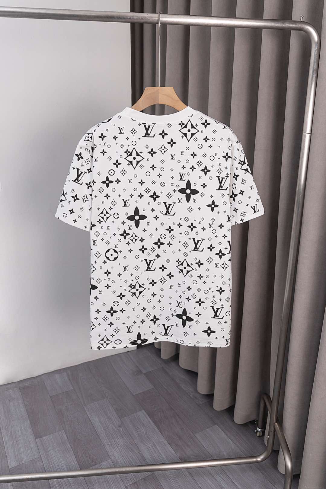 ルイヴィトン 半袖Tシャツ コットン 総柄 A30622