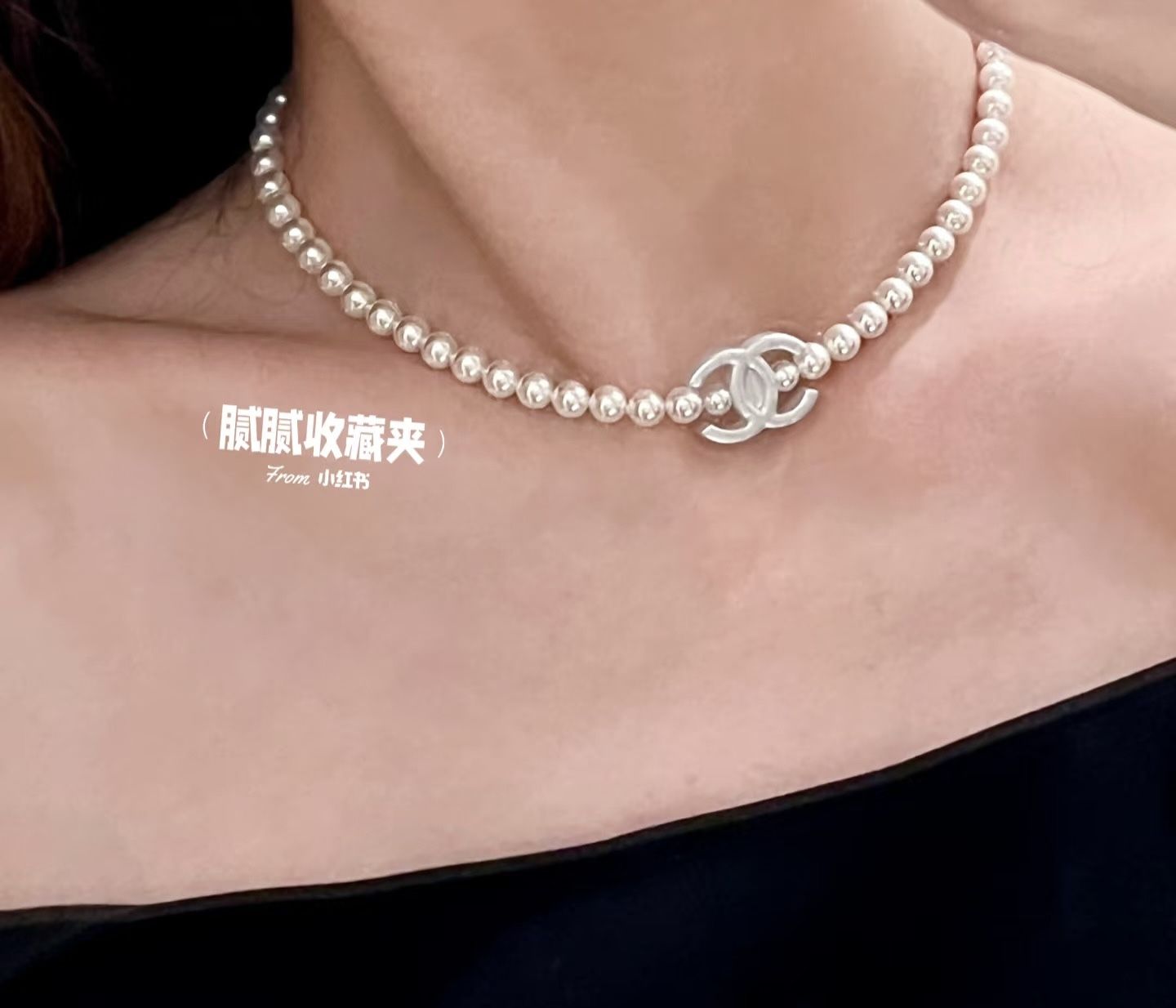 シャネル パールネックレス ショート 可愛い A30643