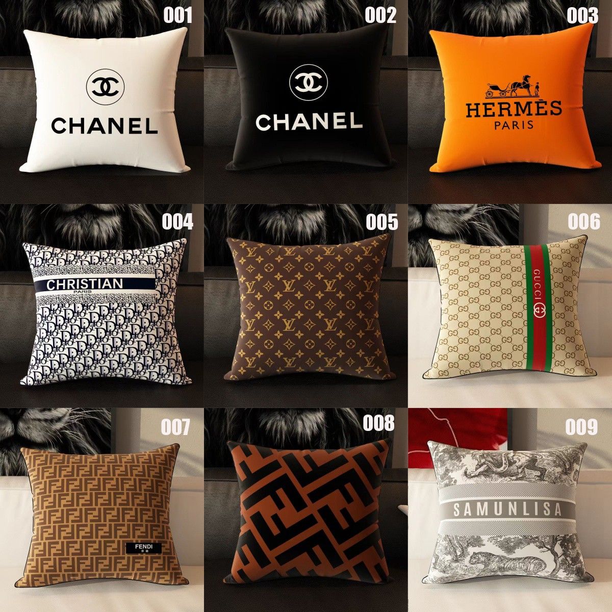 高級 エルメス シャネル クッション 正方形抱き枕 ブランド LV クッションカバー 座布団 カー用品