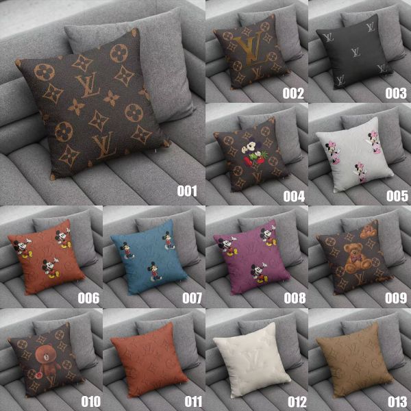 可愛い ルイヴィトン ミッキー クッション 正方形抱き枕 クマ ブランド LV クッションカバー 座布団 カー用品