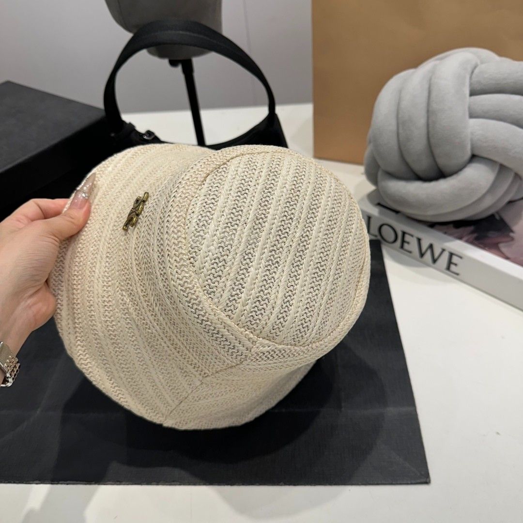 セリーヌ バケットハット 編み込み帽子 オシャレ A30650