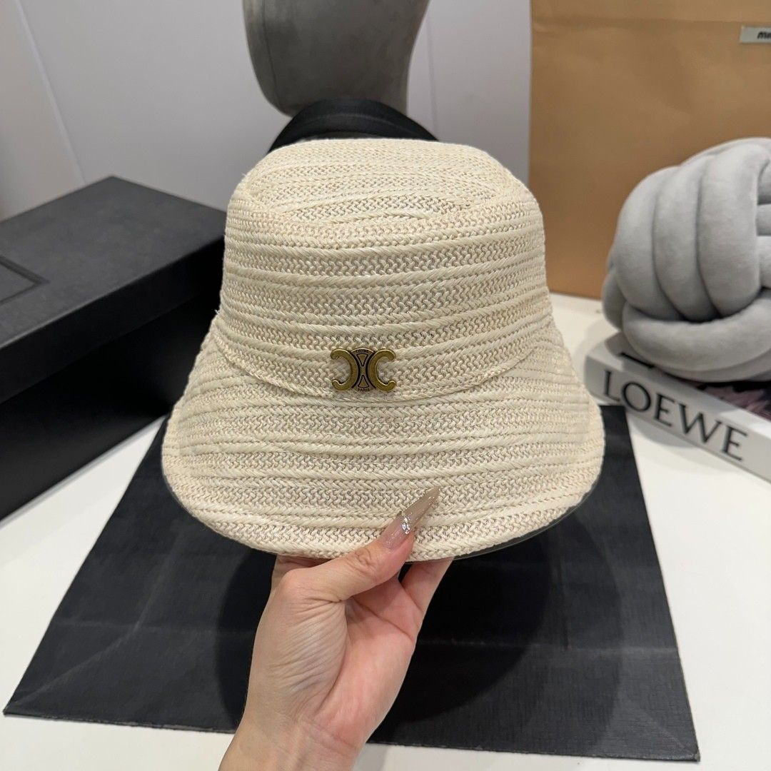 セリーヌ バケットハット 編み込み帽子 オシャレ A30650