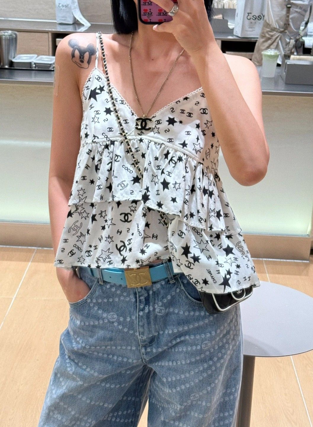 シャネル キャミソール セクシー 総柄 A30678