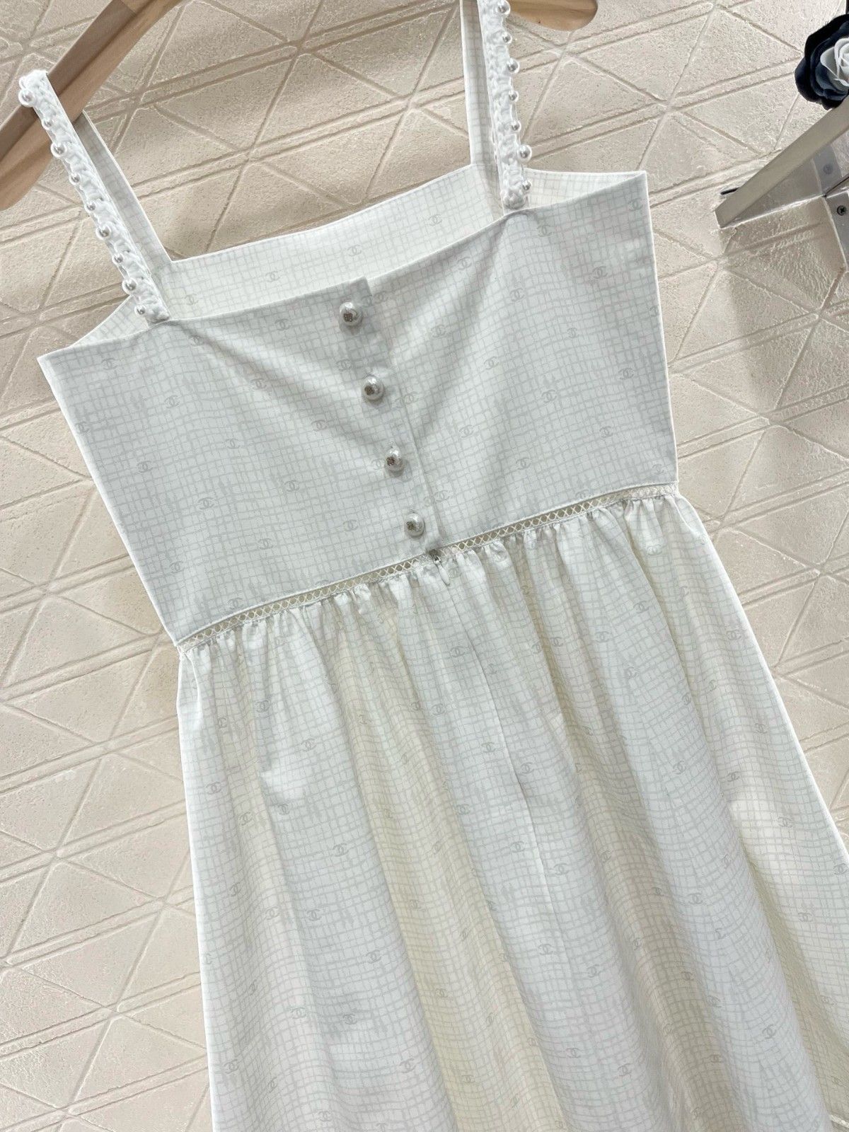 シャネル スリングドレス プリント パール オシャレ A30708