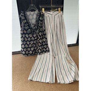 シャネル 上下セット ベストとカジュアルパンツ オシャレ A30704