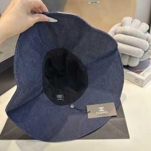 シャネル バケットハット 刺繍 通気性のあるリネンコットン A30718
