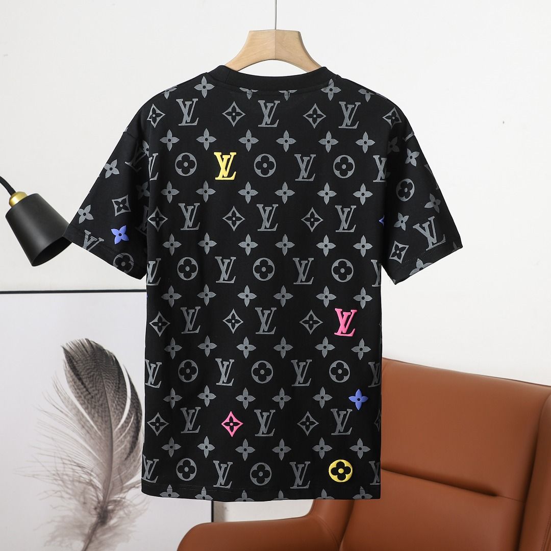 ルイヴィトン 半袖Tシャツ カラフルなグラデーションLV文字 A30711