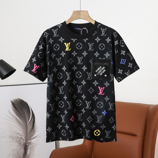 ルイヴィトン 半袖Tシャツ カラフルなグラデーションLV文字 A30711