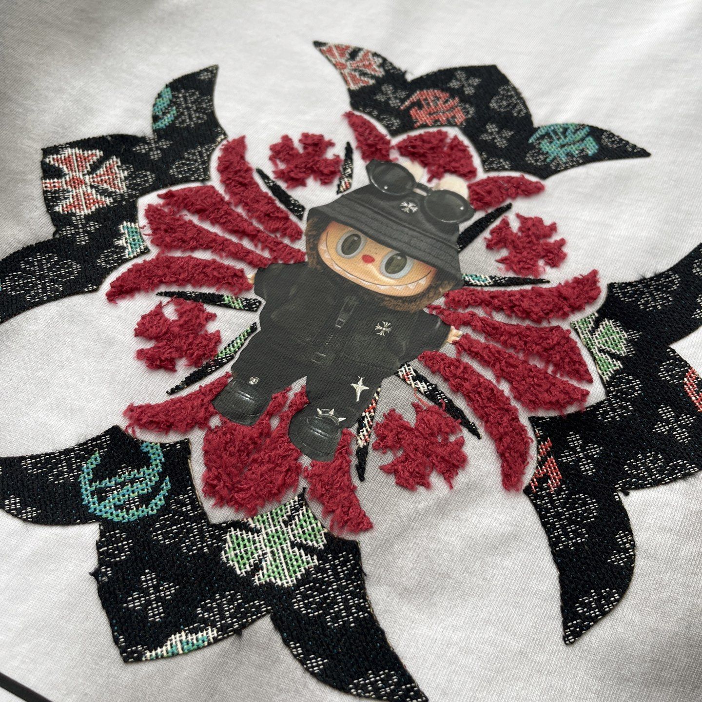 クロムハーツ Labubu 半袖tシャツ 刺繍 コットン A30714