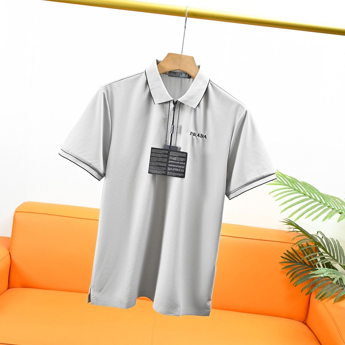 プラダ ポロシャツ 半袖Tシャツ ハーフジップ メンズ A30734