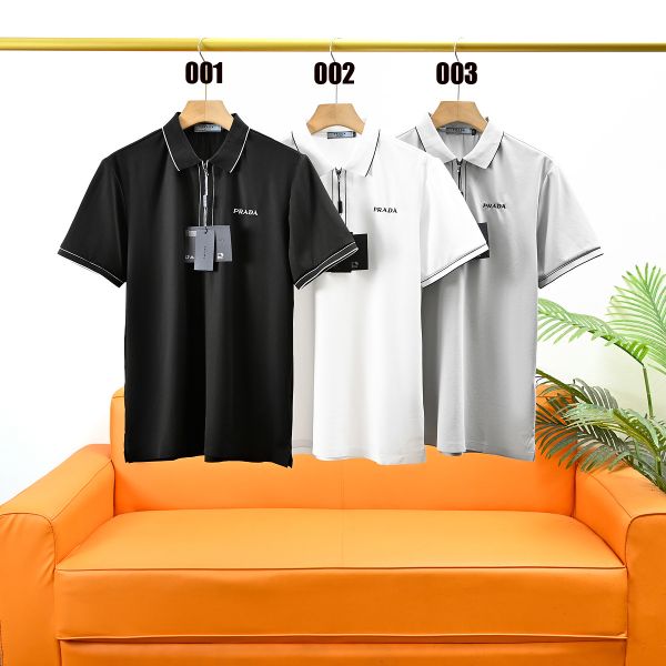 プラダ ポロシャツ 半袖Tシャツ ハーフジップ メンズ A30734