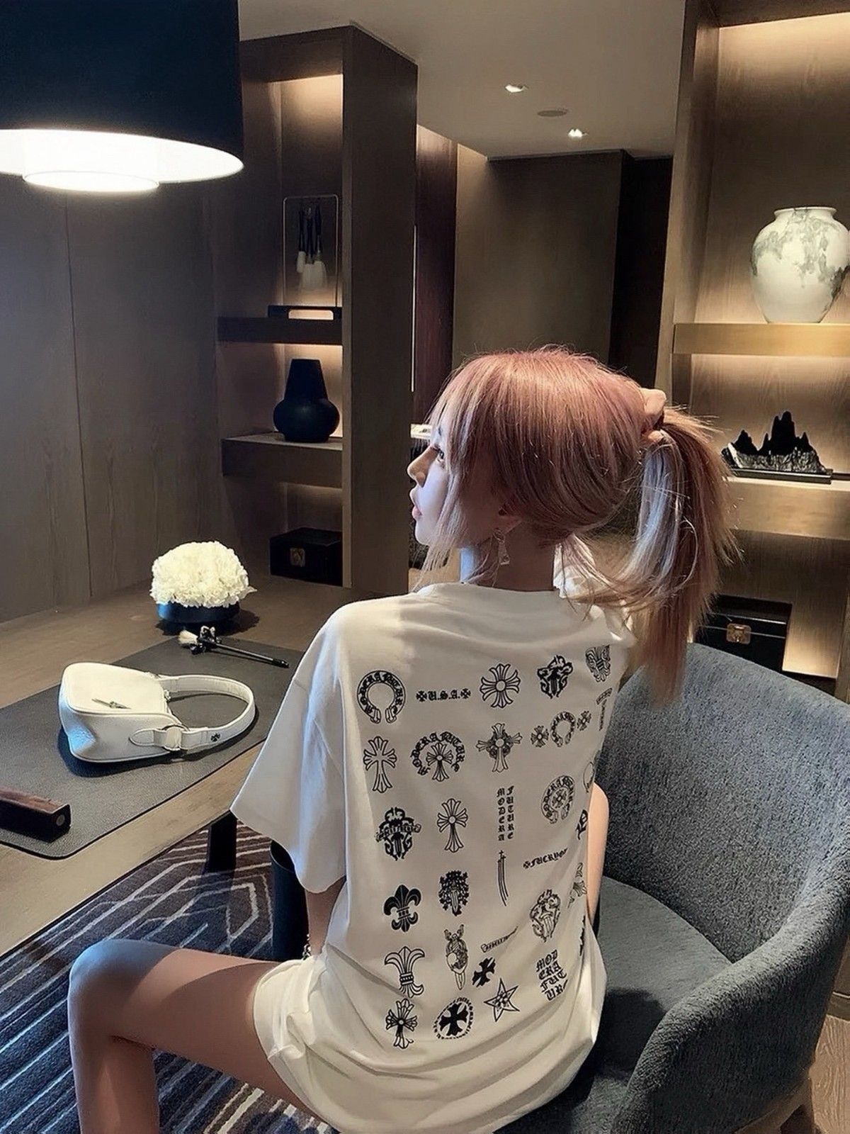 クロムハーツ 半袖tシャツ ホワイト コットン A30731