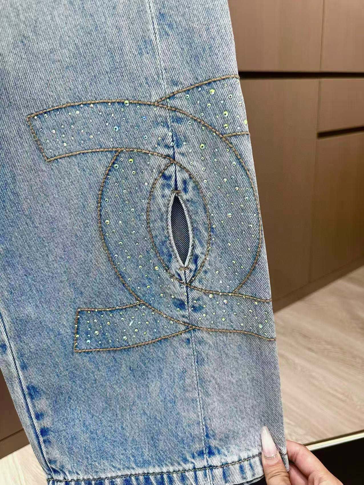 シャネル ジーンズ レディース 高品質 刺繍 A30748