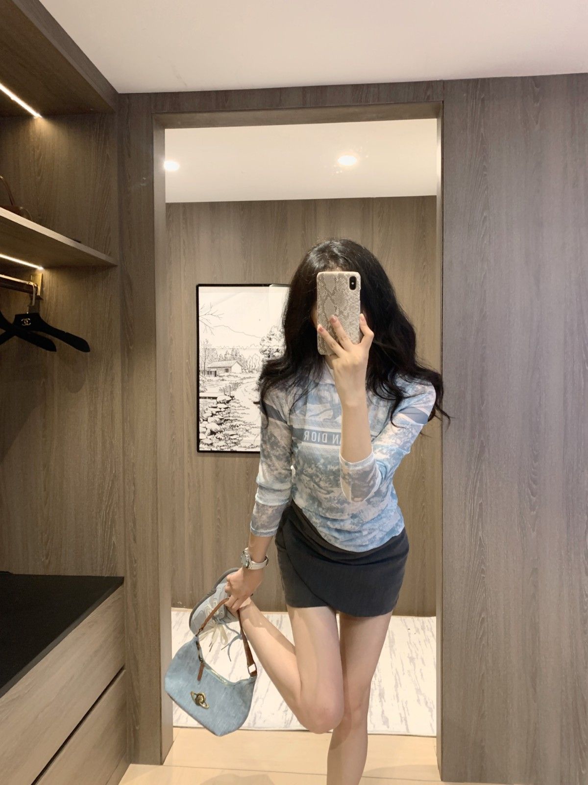 ディオール メッシュTシャツ 長袖 レディース A30747