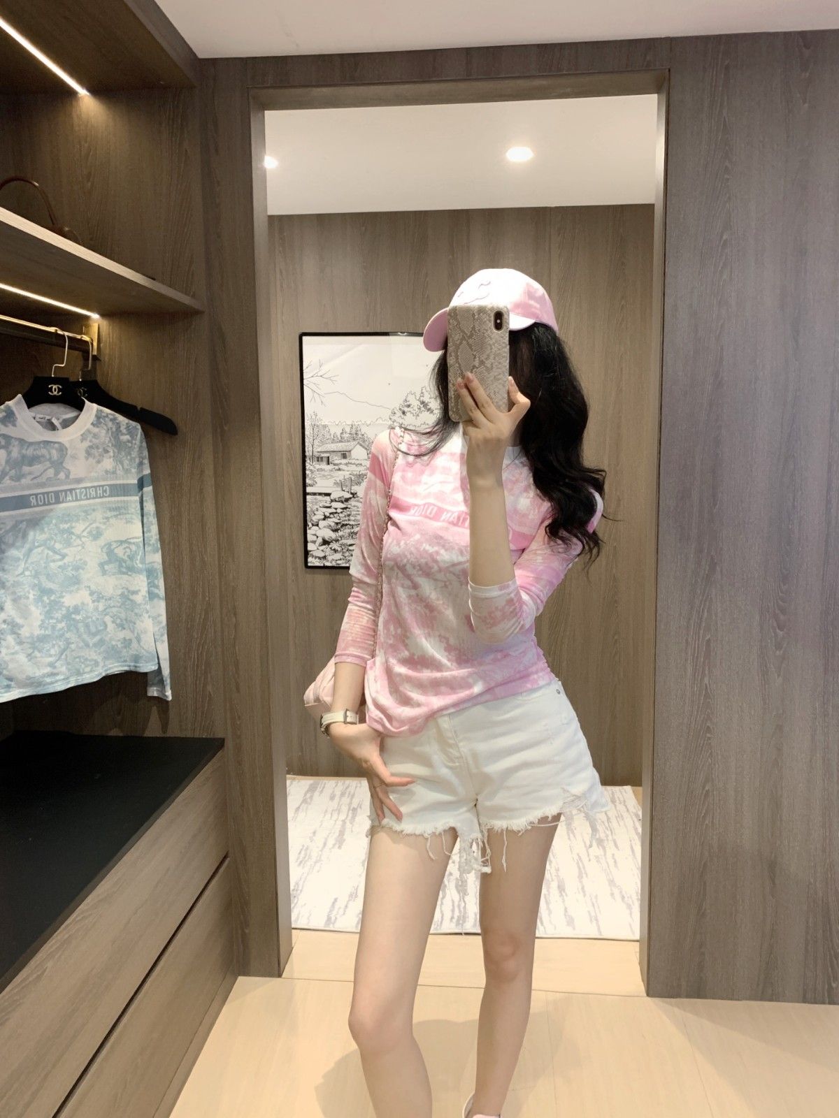 ディオール メッシュTシャツ 長袖 レディース A30747