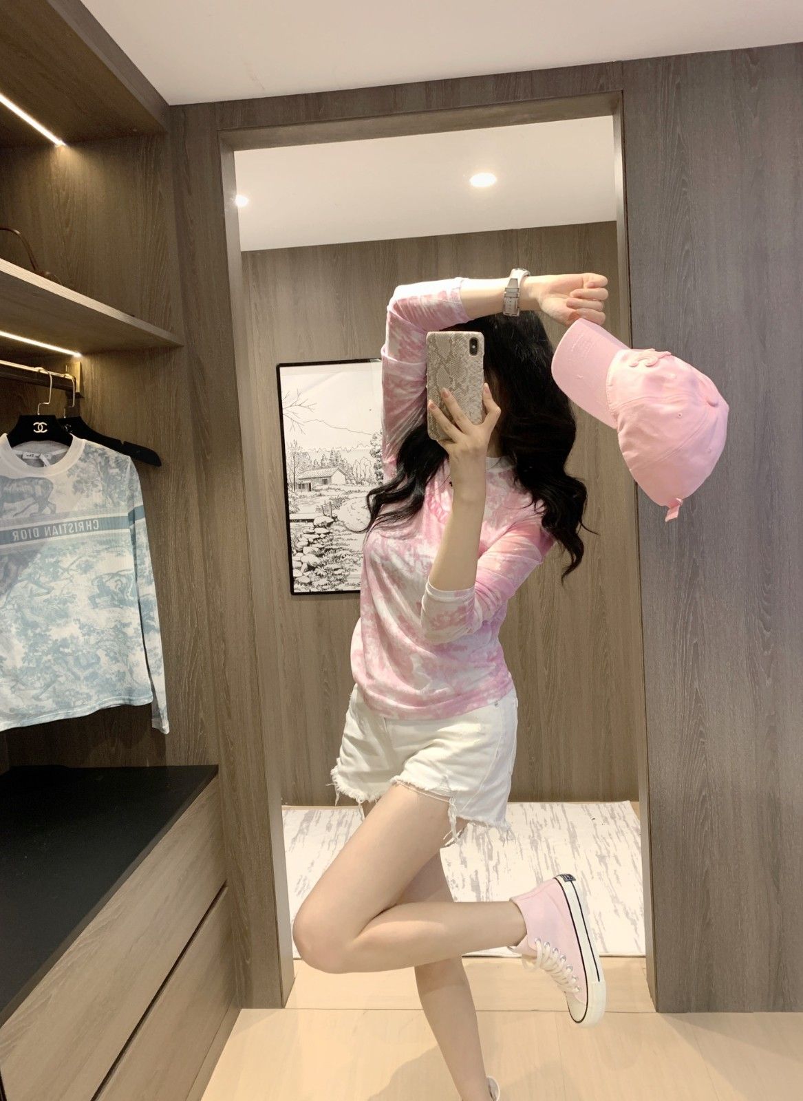 ディオール メッシュTシャツ 長袖 レディース A30747