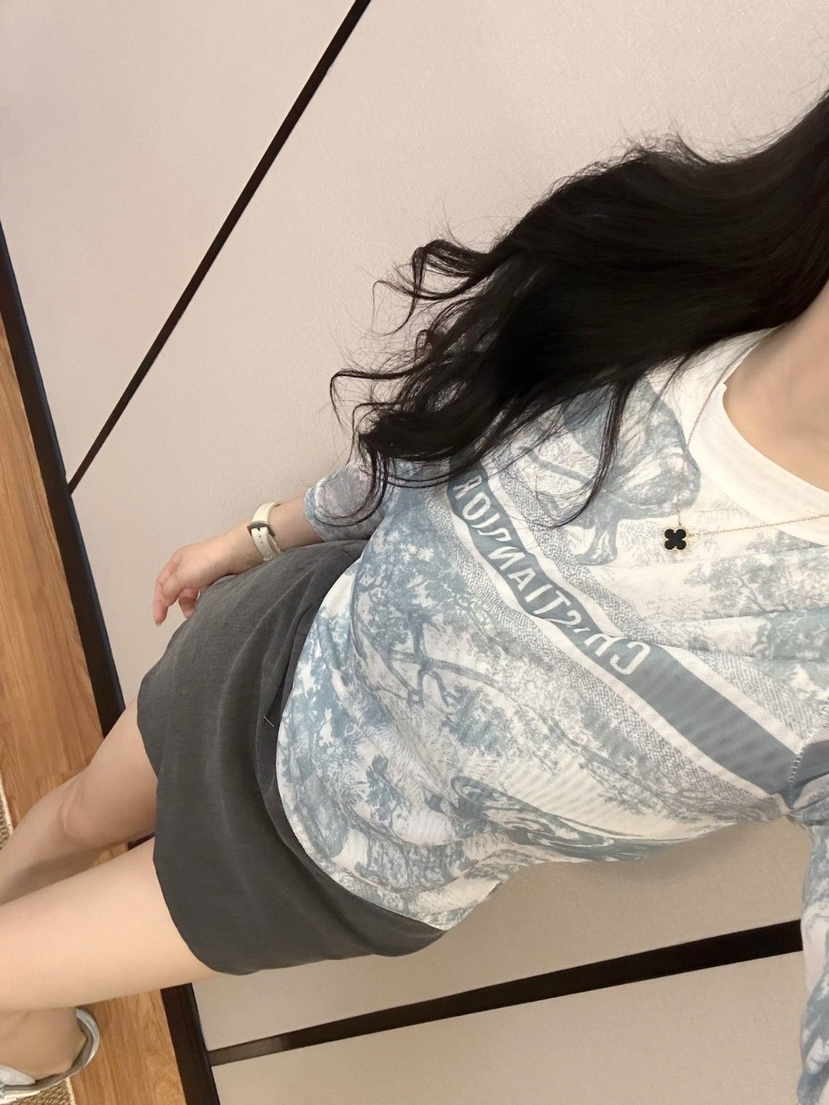ディオール メッシュTシャツ 長袖 レディース A30747