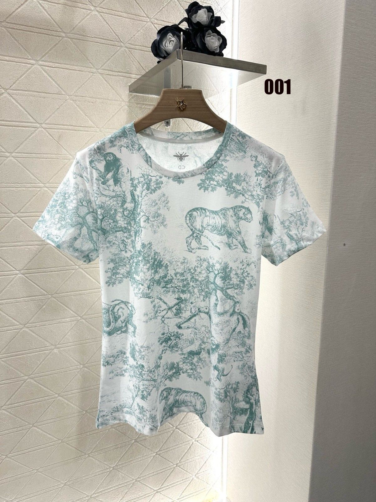 ディオール 半袖Tシャツ プリント コットン レディース向け A30745