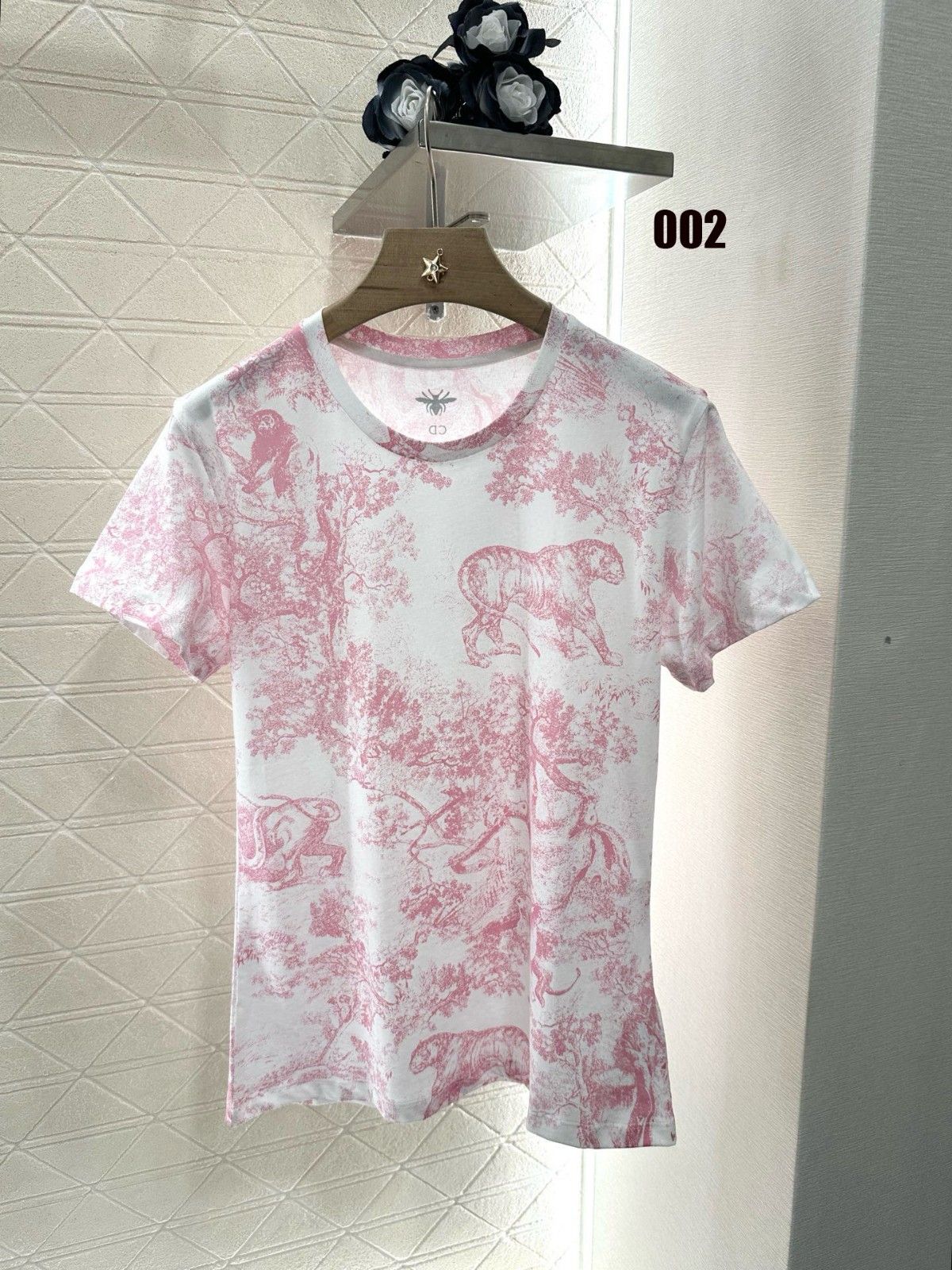 ディオール 半袖Tシャツ プリント コットン レディース向け A30745