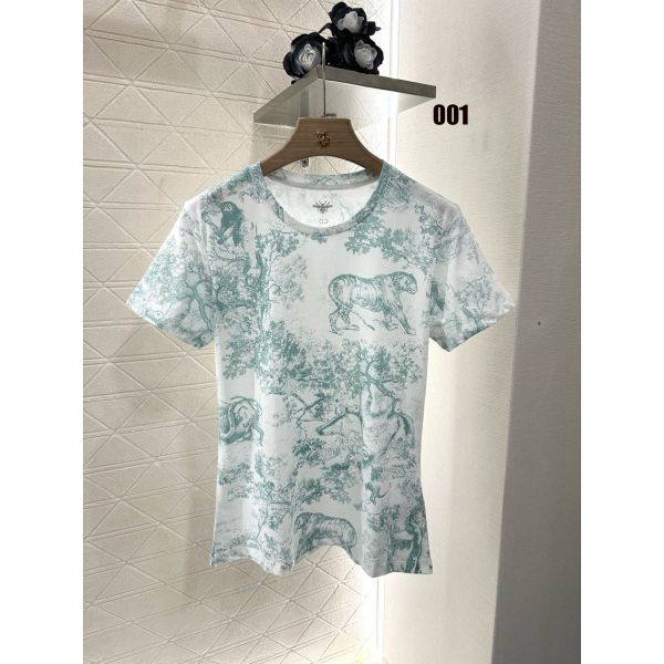 ディオール 半袖Tシャツ プリント コットン レディース向け A30745