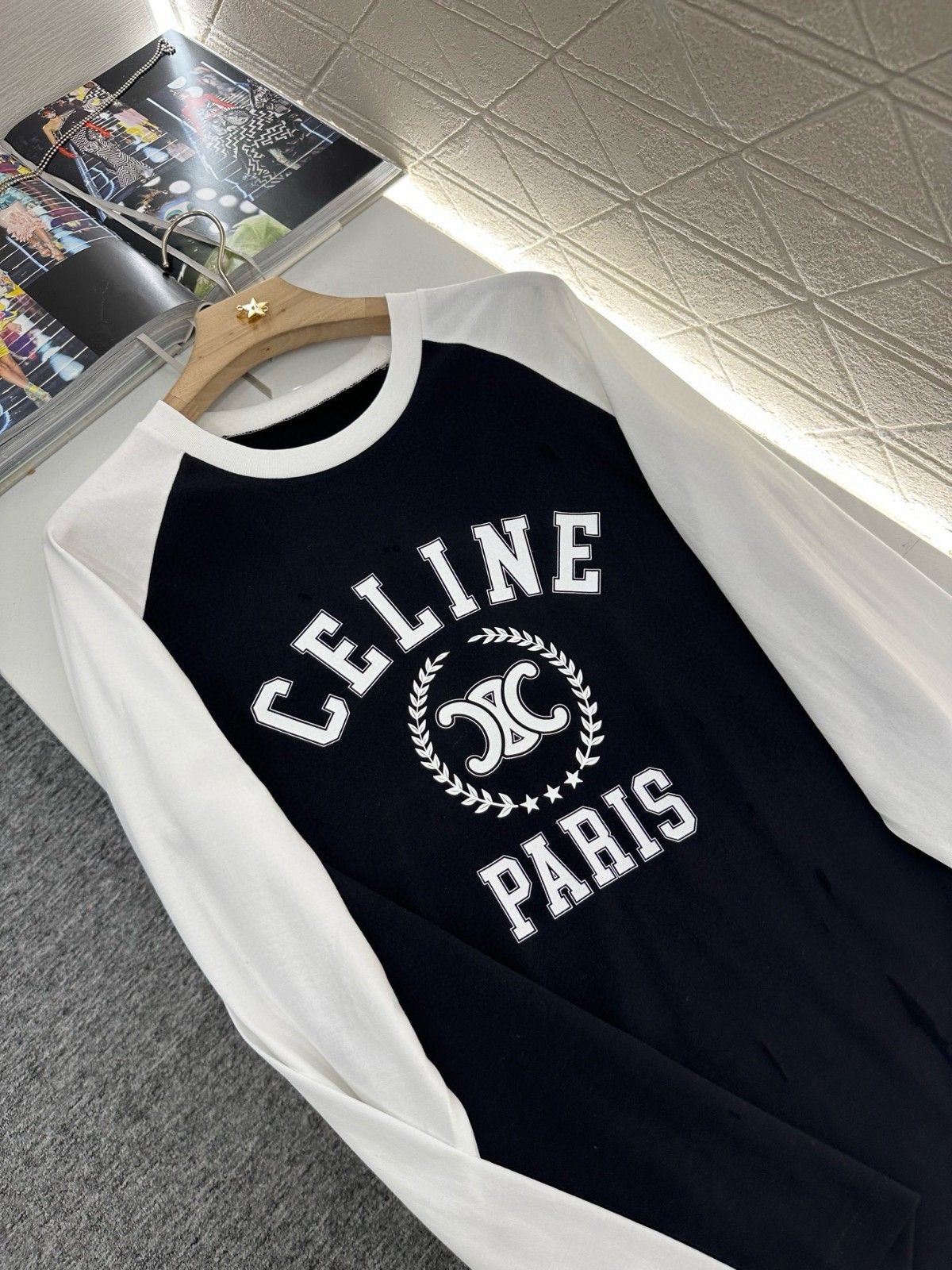 セリーヌ 長袖Tシャツ プリント レディース 高級 A30746