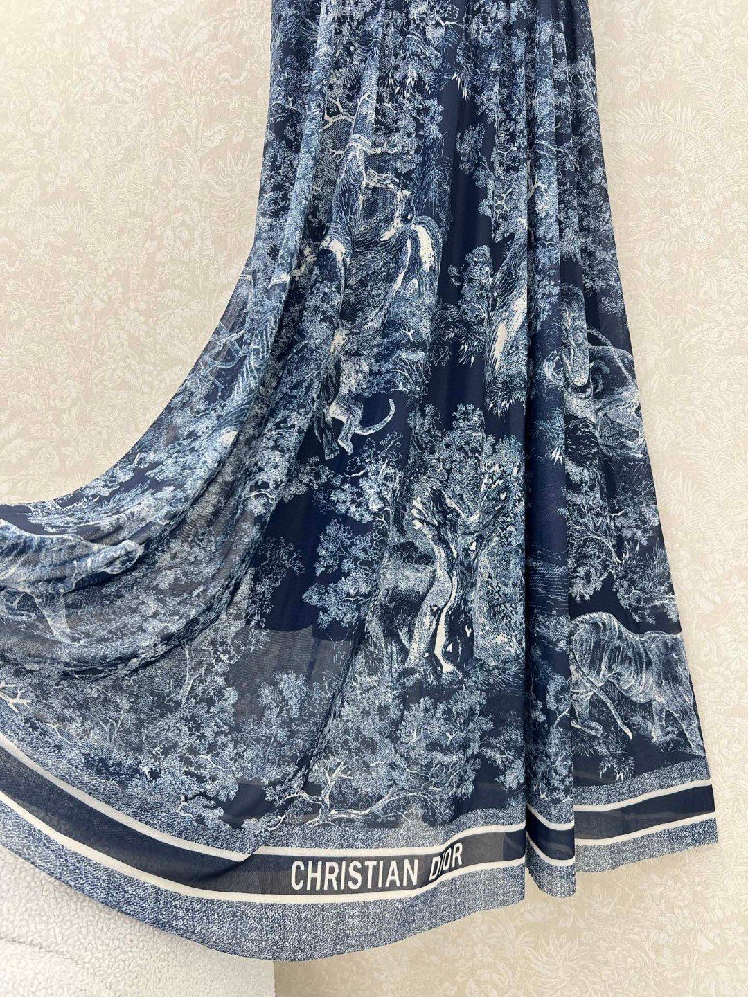 ディオール メッシュマキシドレス プリント 可愛い A30754
