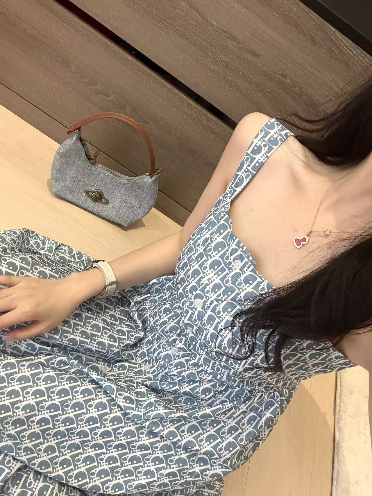 ディオール サスペンダードレス プリント オシャレ A30752