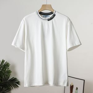 プラダ 半袖tシャツ シンプル 刺繍ロゴ 高級感 A30760