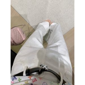 ルイヴィトン ジーンズ レディース ホワイト ベルト付き A30776