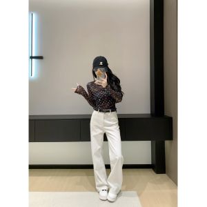 ルイヴィトン ジーンズ レディース ホワイト ベルト付き A30776