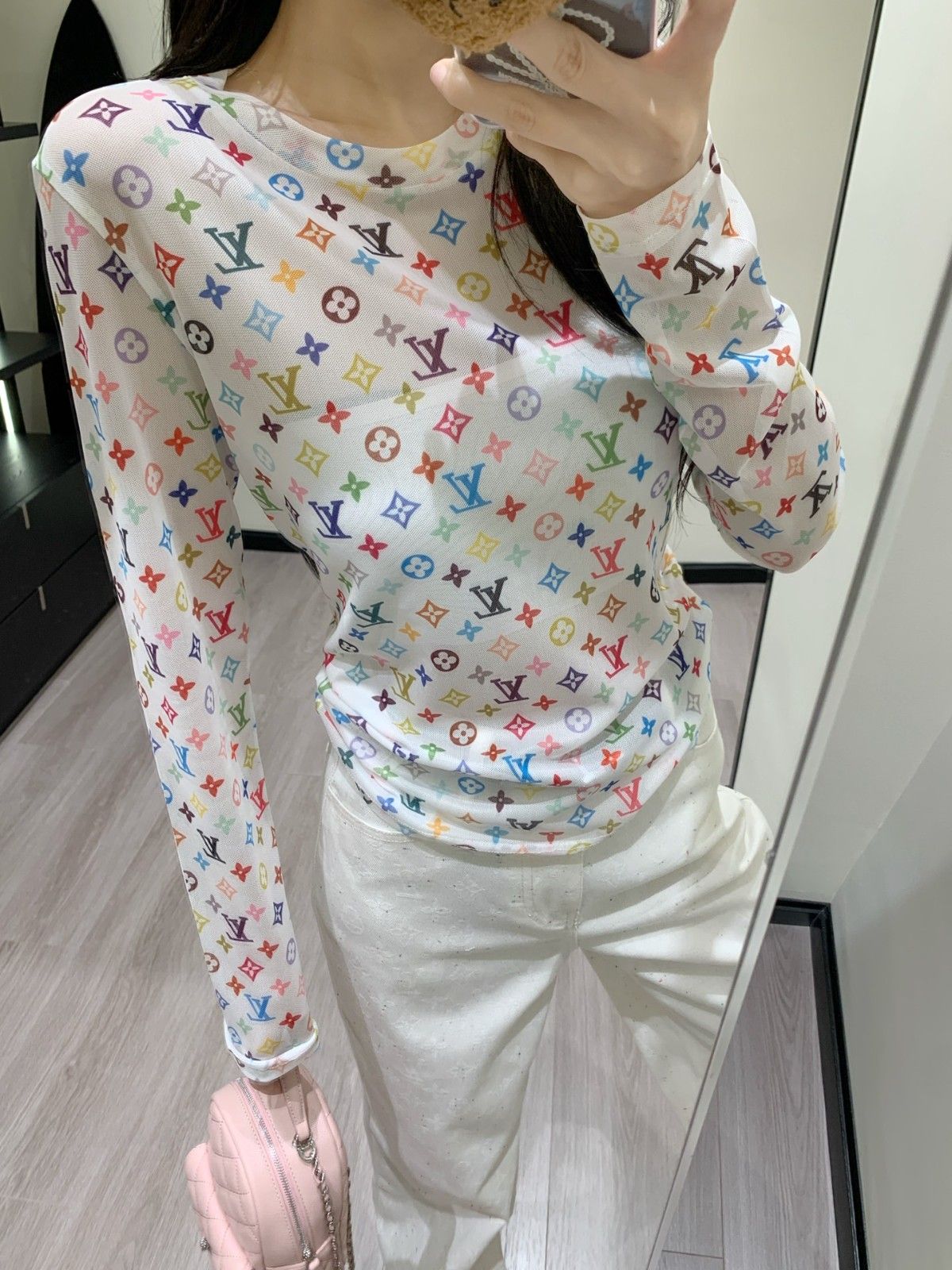 ルイヴィトン メッシュTシャツ 長袖 レディース A30776