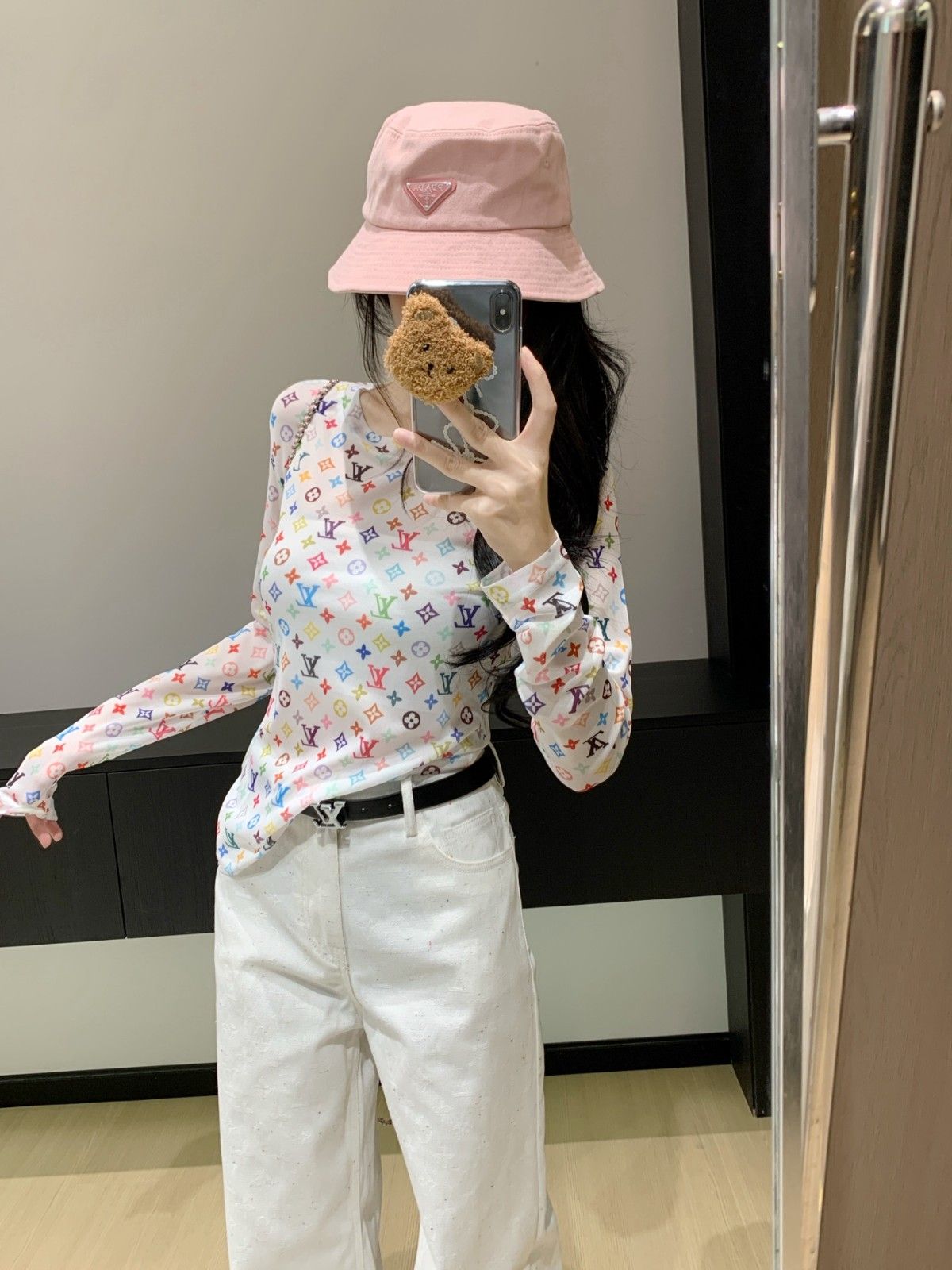 ルイヴィトン メッシュTシャツ 長袖 レディース A30776