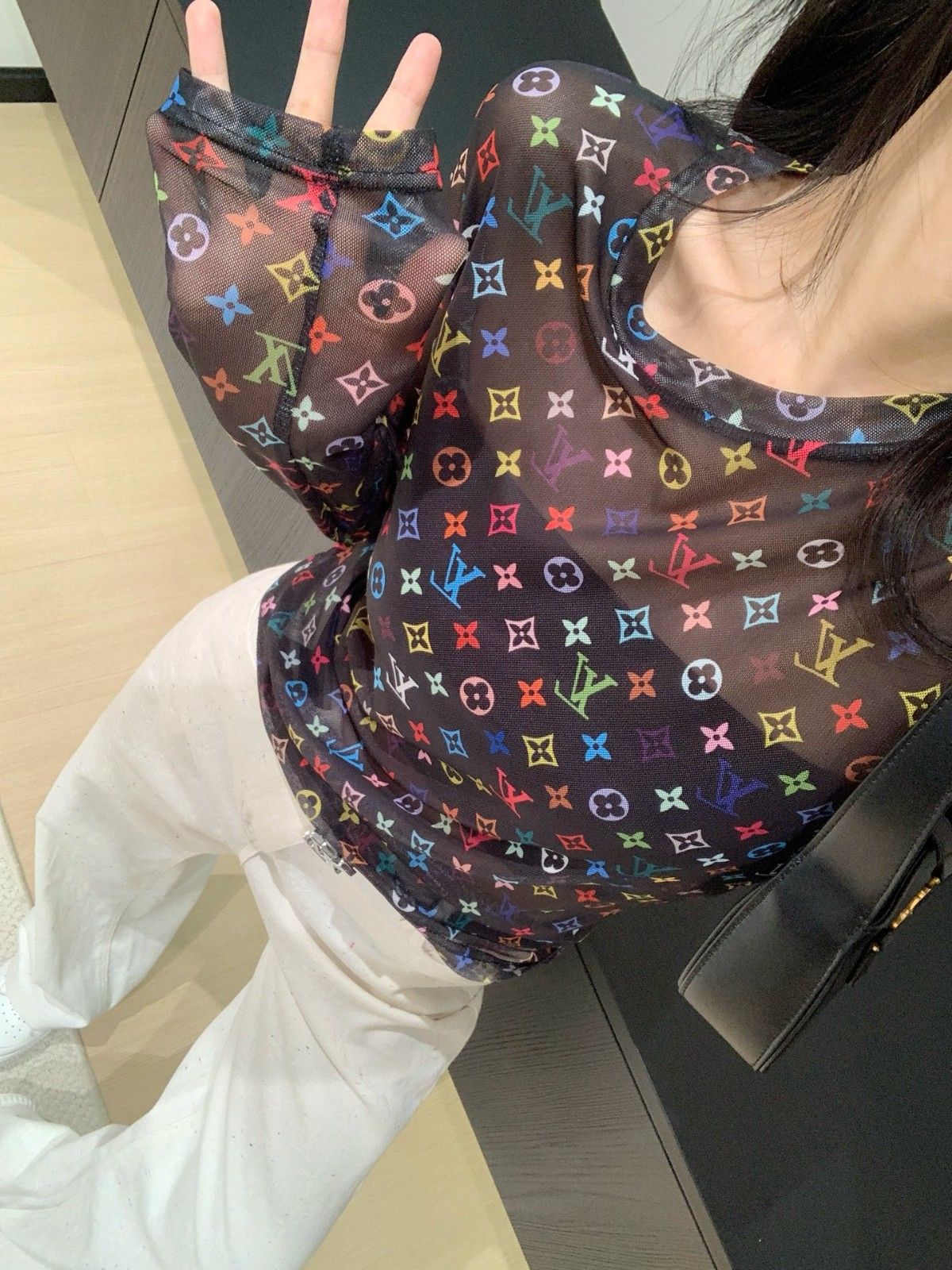 ルイヴィトン メッシュTシャツ 長袖 レディース A30776