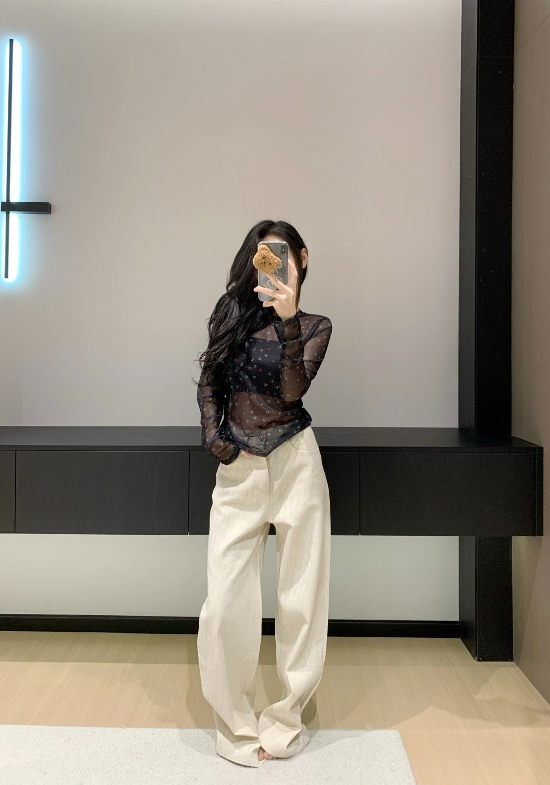 シャネル メッシュTシャツ 長袖 レディース A30775