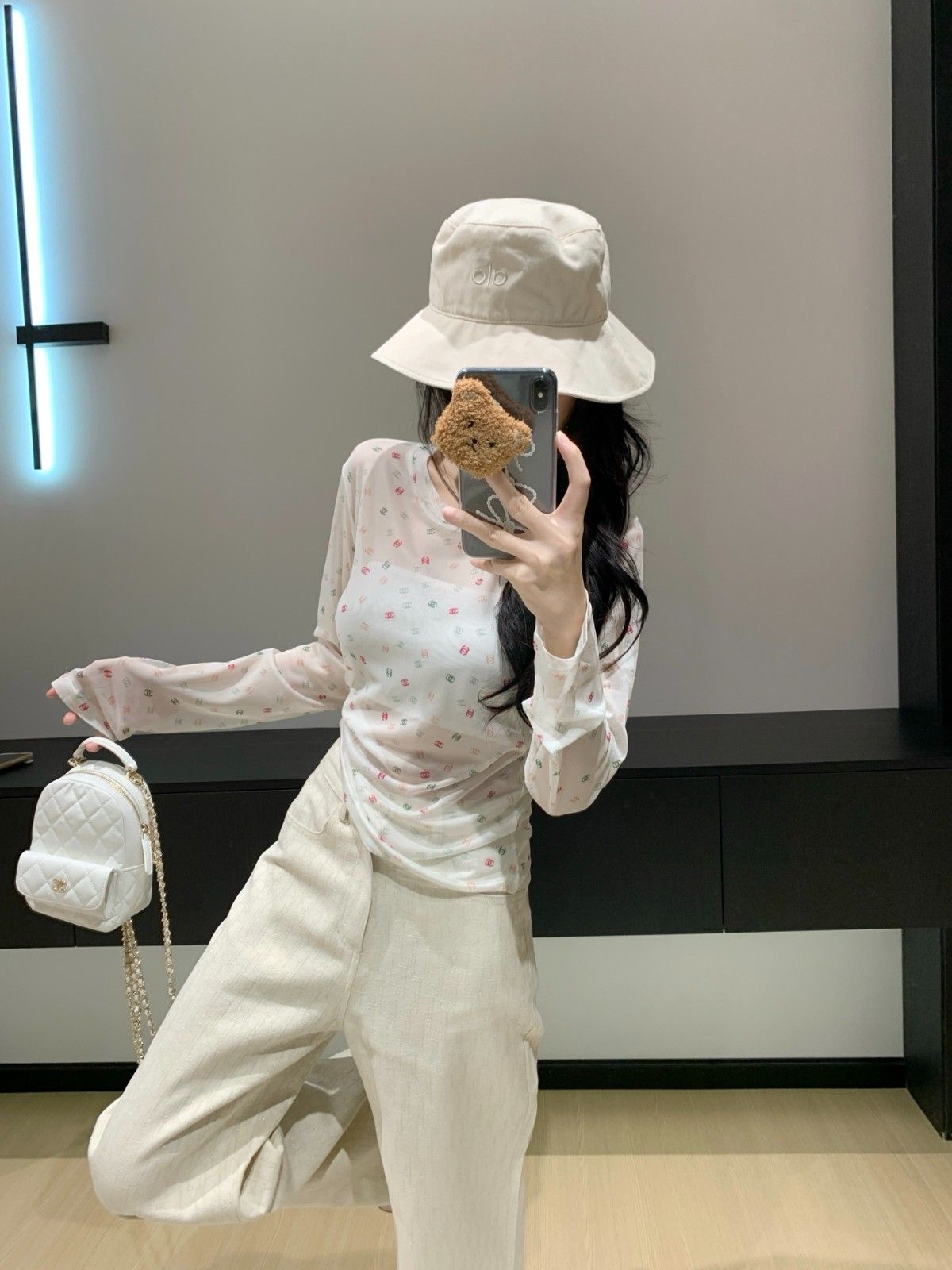 シャネル メッシュTシャツ 長袖 レディース A30775